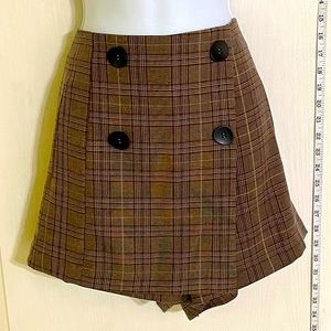 Altar’d State Brown Plaid Skort